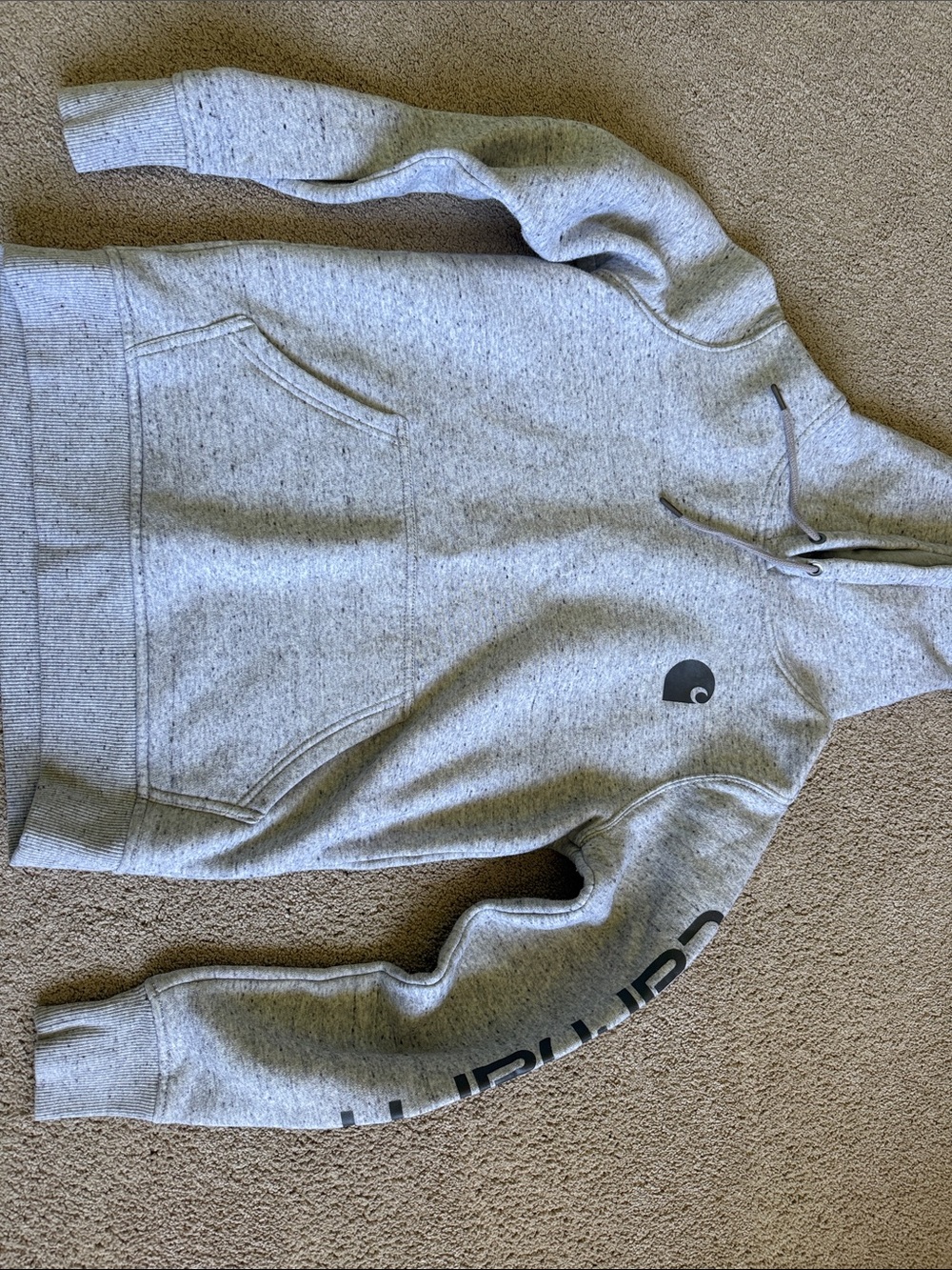 Carhartt Heather Gray Logo Pullover Hoodie